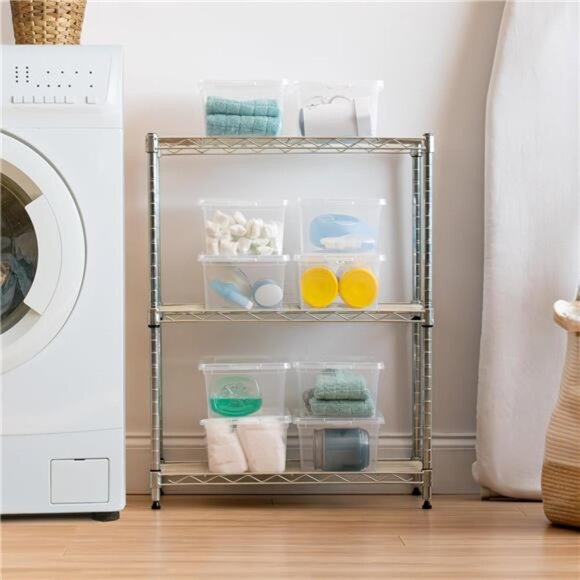 20-Pack Storage Bins with Lids, 6 Quart, Shoe Boxes Clear Stackable - Picture 6 of 7